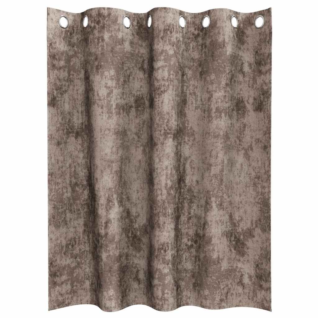 vidaXL Velvet Curtains 2 pcs Cappuccino 140 x 140 cm Velvet