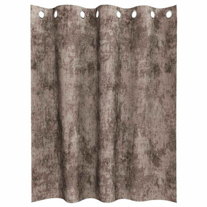 vidaXL Velvet Curtains 2 pcs Cappuccino 140 x 140 cm Velvet