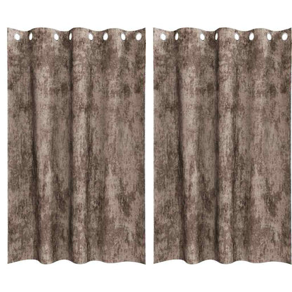 vidaXL Velvet Curtains 2 pcs Cappuccino 175 x 140 cm Velvet