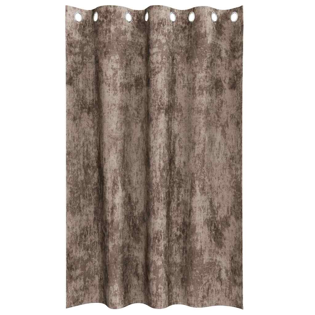vidaXL Velvet Curtains 2 pcs Cappuccino 175 x 140 cm Velvet