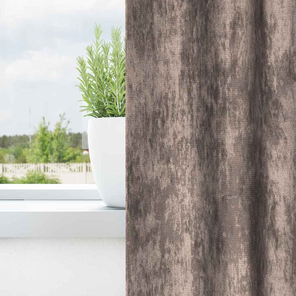 vidaXL Velvet Curtains 2 pcs Cappuccino 225 x 140 cm Velvet