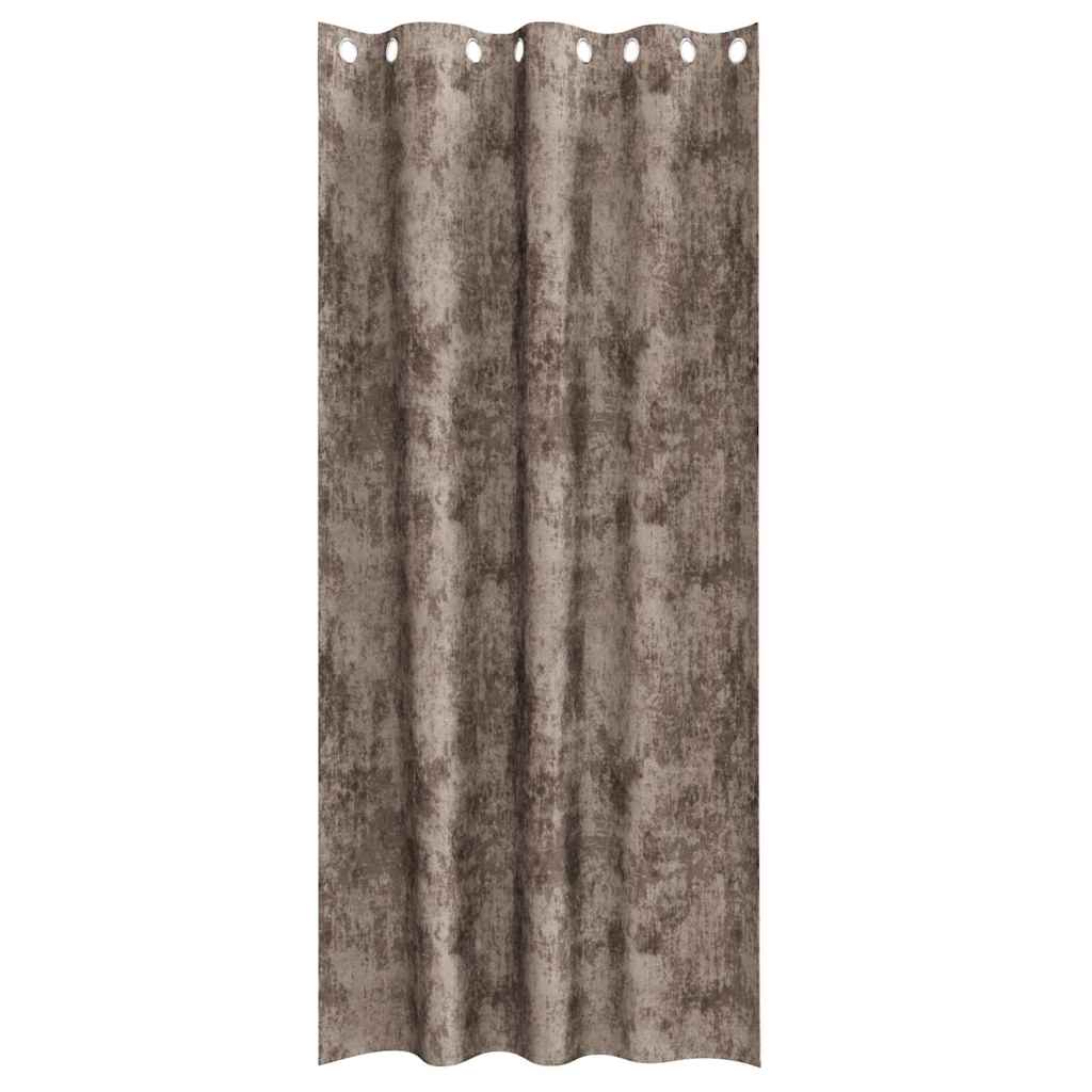 vidaXL Velvet Curtains 2 pcs Cappuccino 225 x 140 cm Velvet