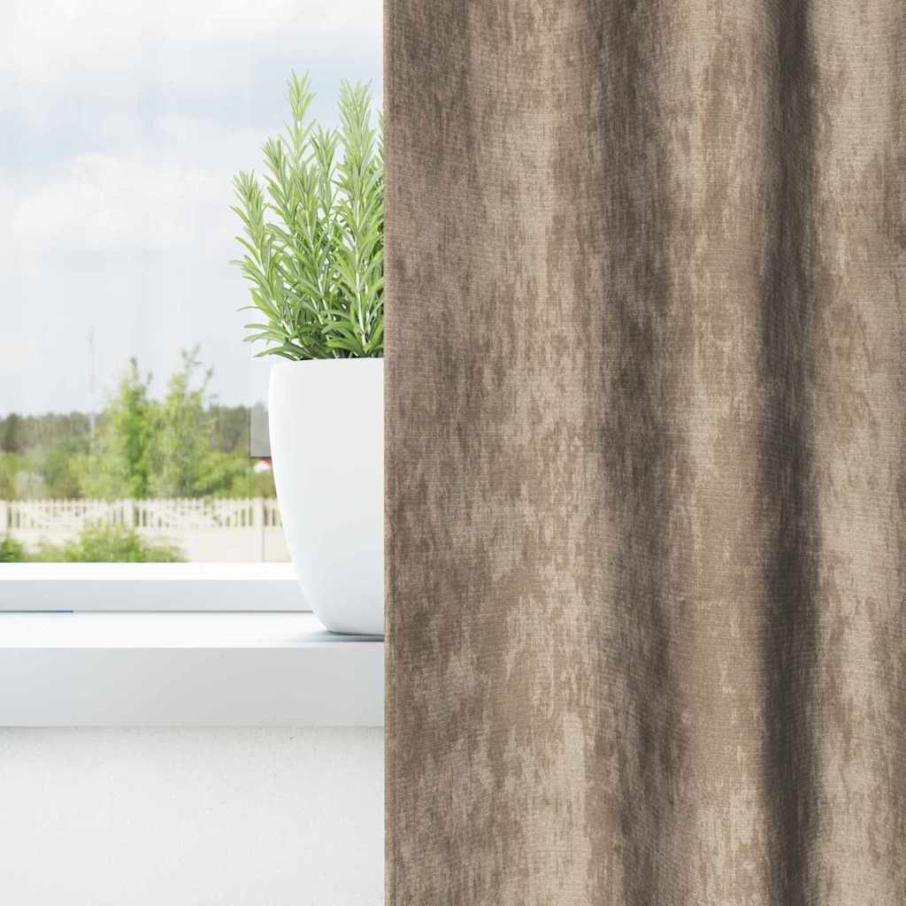 vidaXL Velvet Curtains 2 pcs Champagne 140 x 140 cm Velvet