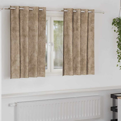 vidaXL Velvet Curtains 2 pcs Champagne 140 x 140 cm Velvet