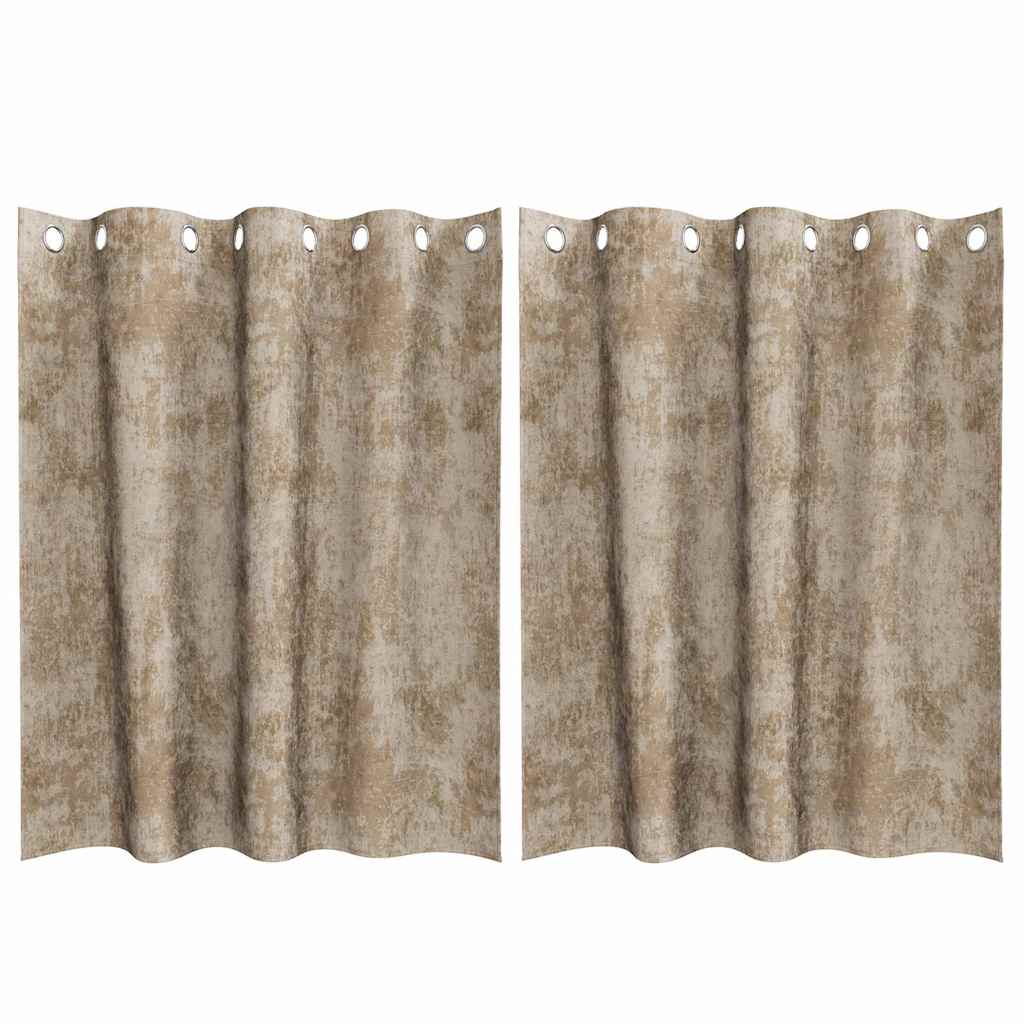 vidaXL Velvet Curtains 2 pcs Champagne 140 x 140 cm Velvet
