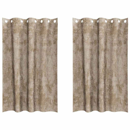 vidaXL Velvet Curtains 2 pcs Champagne 175 x 140 cm Velvet