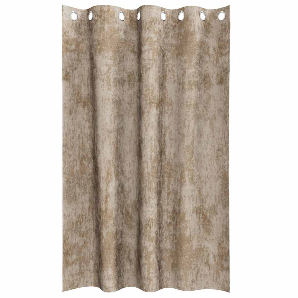 vidaXL Velvet Curtains 2 pcs Champagne 175 x 140 cm Velvet