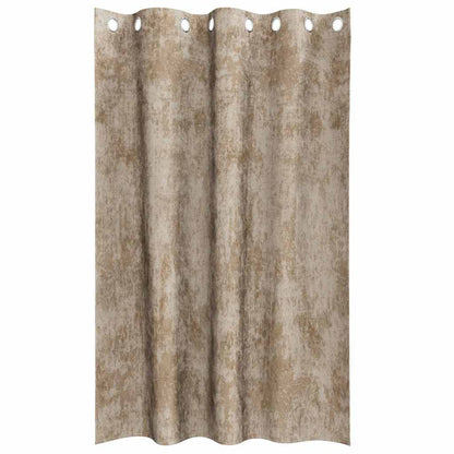 vidaXL Velvet Curtains 2 pcs Champagne 175 x 140 cm Velvet