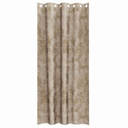 vidaXL Velvet Curtains 2 pcs Champagne 225 x 140 cm Velvet