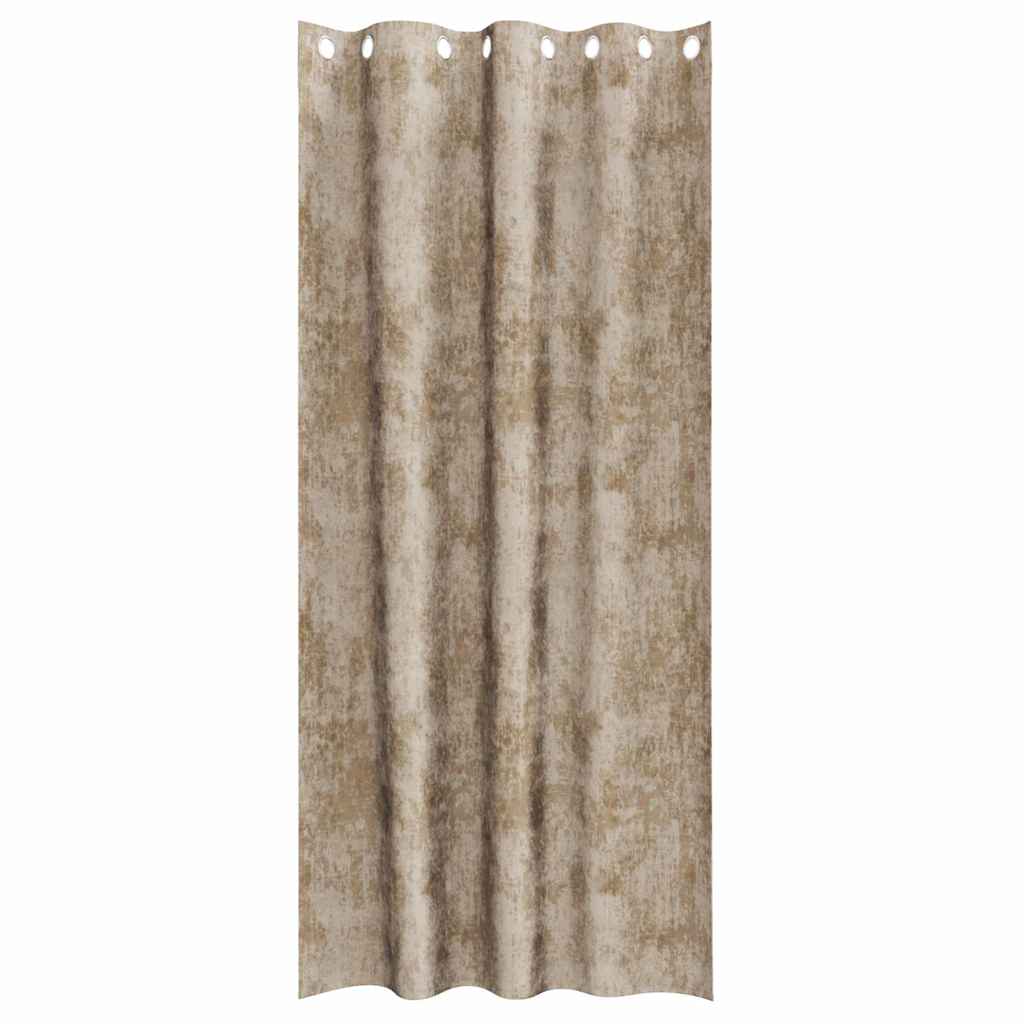 vidaXL Velvet Curtains 2 pcs Champagne 245 x 140 cm Velvet
