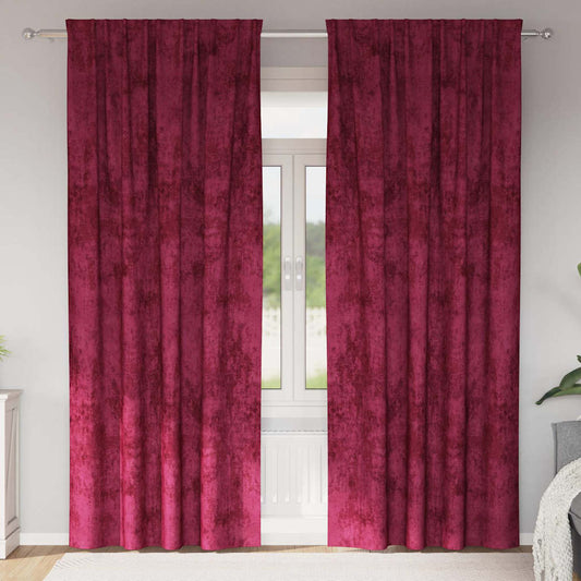 vidaXL Velvet Curtains 2 pcs Wine Red 260 x 140 cm Velvet