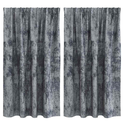 vidaXL Velvet Curtains 2 pcs Silver Grey 140 x 140 cm Velvet