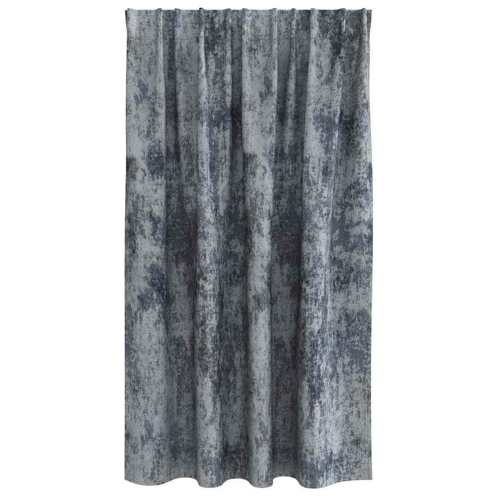 vidaXL Velvet Curtains 2 pcs Silver Grey 140 x 140 cm Velvet