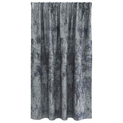 vidaXL Velvet Curtains 2 pcs Silver Grey 140 x 140 cm Velvet