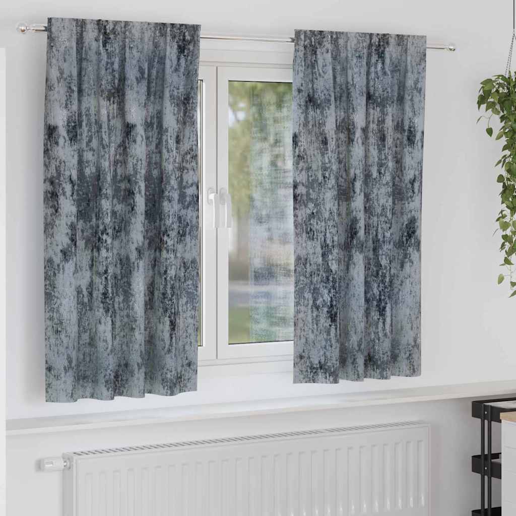 vidaXL Velvet Curtains 2 pcs Silver Grey 175 x 140 cm Velvet