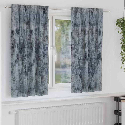 vidaXL Velvet Curtains 2 pcs Silver Grey 175 x 140 cm Velvet