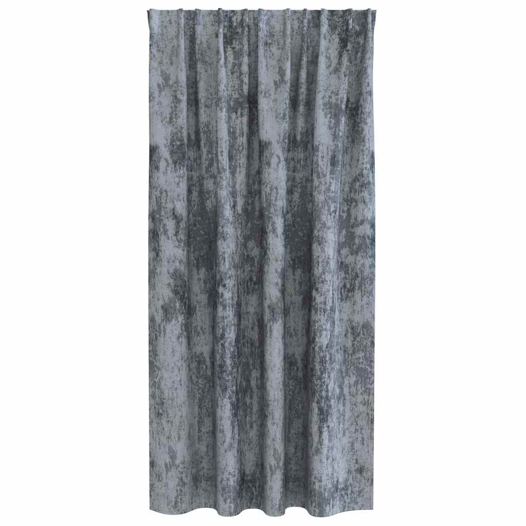 vidaXL Velvet Curtains 2 pcs Silver Grey 175 x 140 cm Velvet