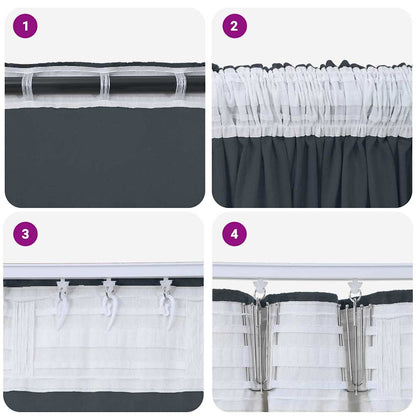 vidaXL Velvet Curtains 2 pcs Silver Grey 260 x 140 cm Velvet