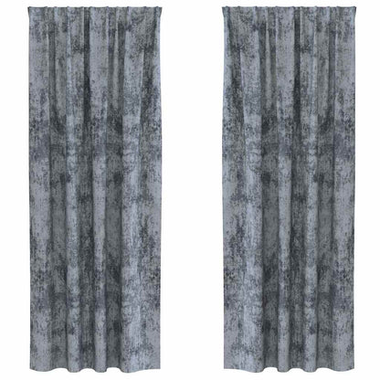 vidaXL Velvet Curtains 2 pcs Silver Grey 260 x 140 cm Velvet