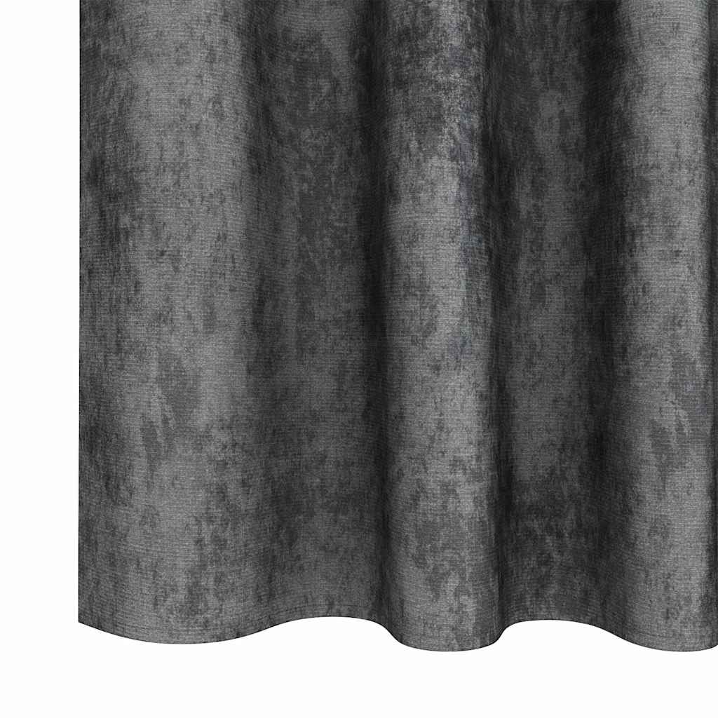 vidaXL Velvet Curtains with Curtains 2 pcs Grey 260 x 140 cm Velvet