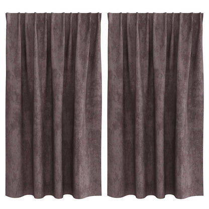 vidaXL Velvet Curtains with Curtains 2 pcs Brown 140 x 140 cm Velvet