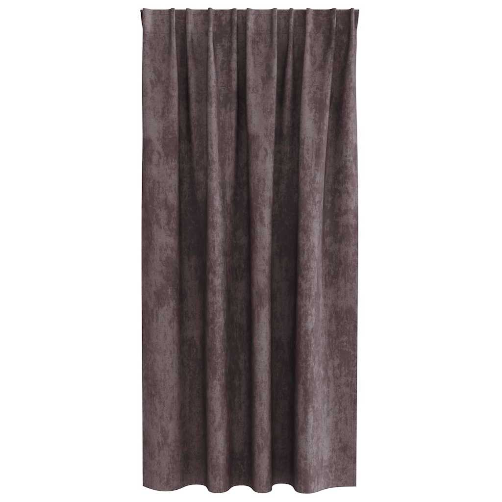 vidaXL Velvet Curtains with Curtains 2 pcs Brown 175 x 140 cm Velvet