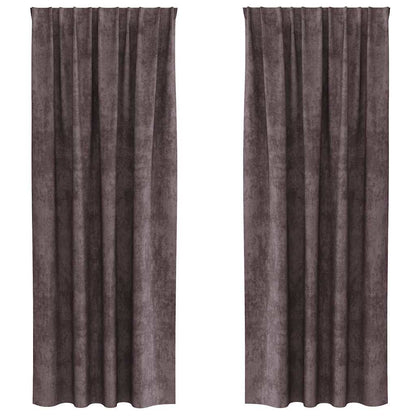 vidaXL Velvet Curtains with Curtains 2 pcs Brown 225 x 140 cm Velvet