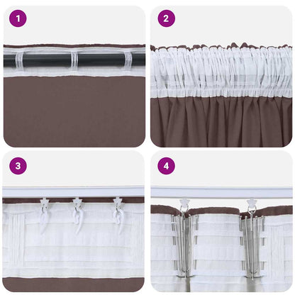 vidaXL Velvet Curtains with Curtains 2 pcs Brown 245 x 140 cm Velvet