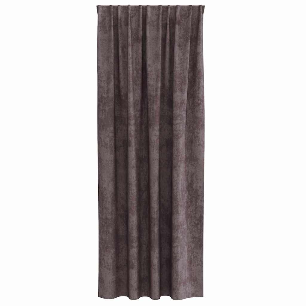 vidaXL Velvet Curtains with Curtains 2 pcs Brown 245 x 140 cm Velvet