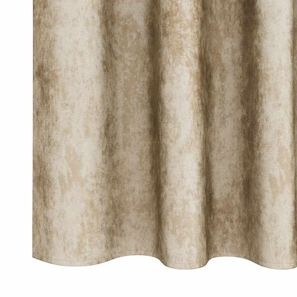 vidaXL Velvet Curtains with Curtains 2 pcs Cream 225 x 140 cm Velvet