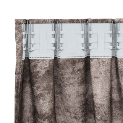 vidaXL Velvet Curtains 2 pcs Cappuccino 225 x 140 cm Velvet
