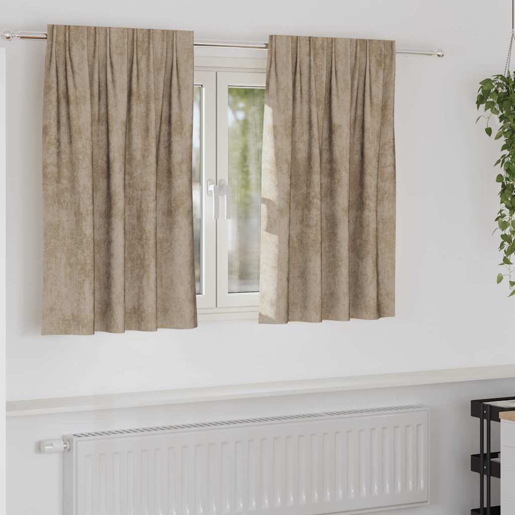 vidaXL Velvet Curtains 2 pcs Champagne 140 x 140 cm Velvet