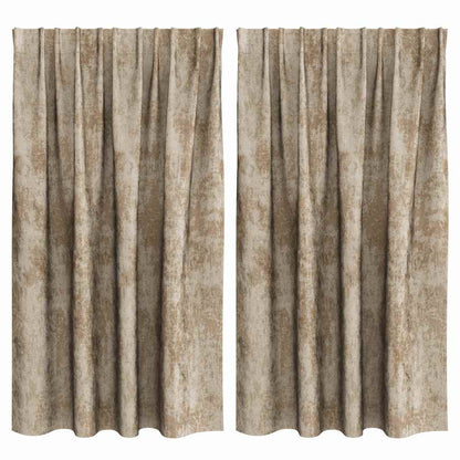 vidaXL Velvet Curtains 2 pcs Champagne 140 x 140 cm Velvet