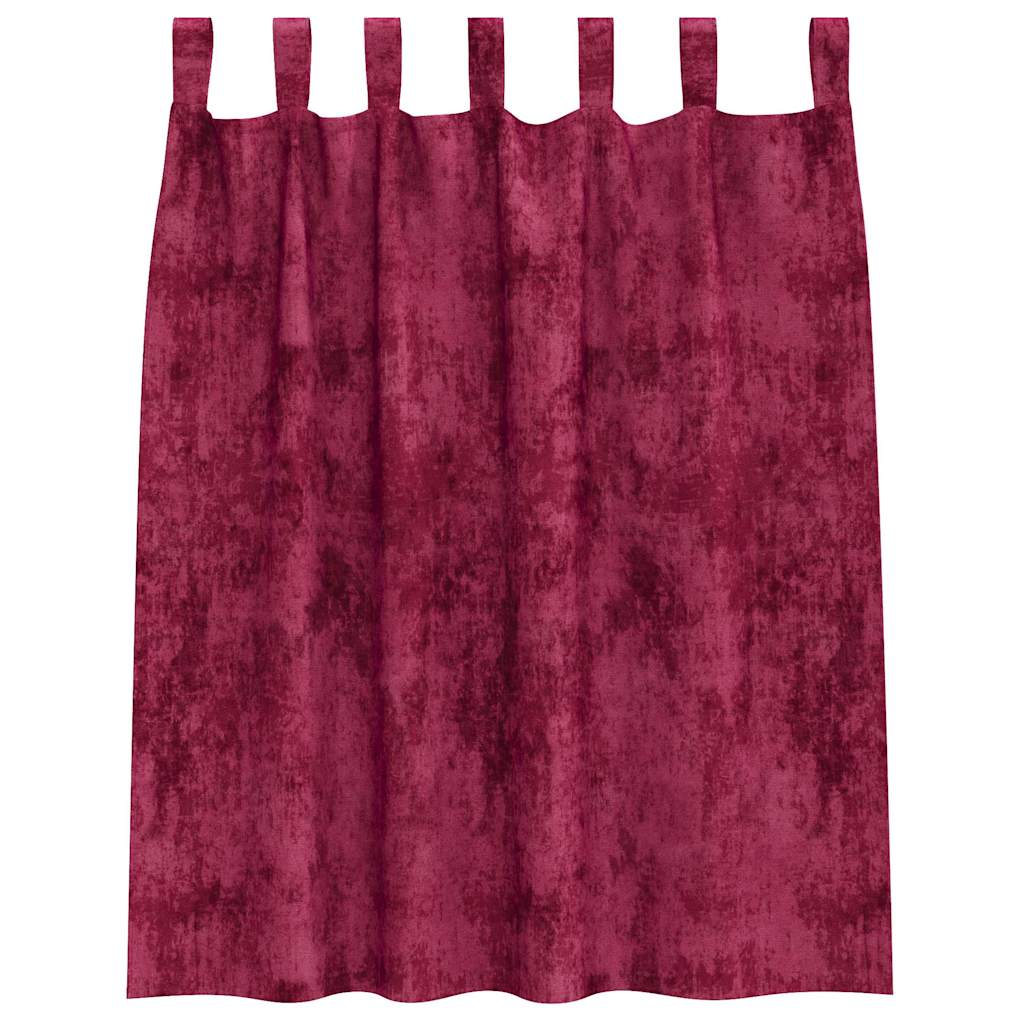 vidaXL Velvet Curtains 2 pcs Wine Red 140 x 140 cm Velvet