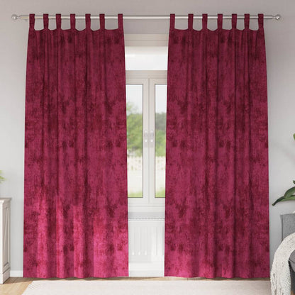 vidaXL Velvet Curtains 2 pcs Wine red 245 x 140 cm Velvet
