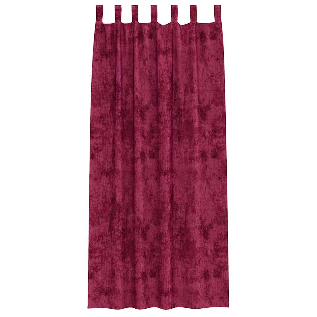 vidaXL Velvet Curtains 2 pcs Wine red 245 x 140 cm Velvet