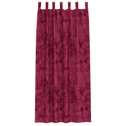 vidaXL Velvet Curtains 2 pcs Wine red 245 x 140 cm Velvet