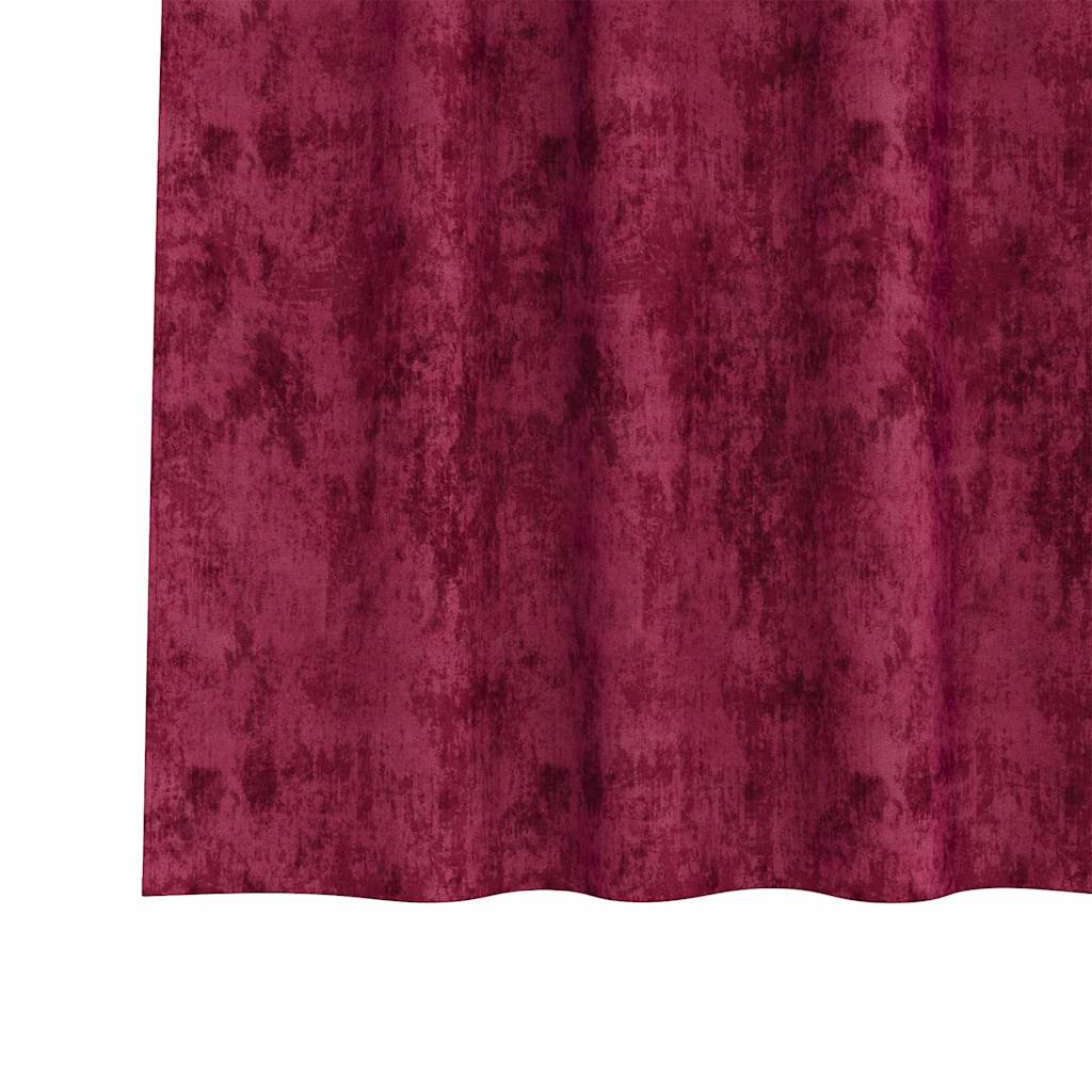 vidaXL Velvet Curtains 2 pcs Wine red 260 x 140 cm Velvet