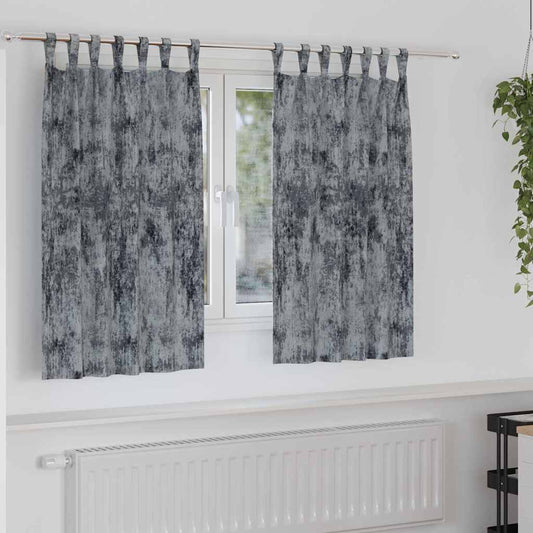 vidaXL Velvet Curtains 2 pcs Silver Grey 140 x 140 cm Velvet