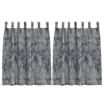 vidaXL Velvet Curtains 2 pcs Silver Grey 140 x 140 cm Velvet