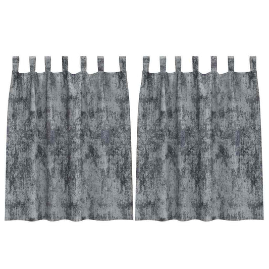 vidaXL Velvet Curtains 2 pcs Silver Grey 140 x 140 cm Velvet