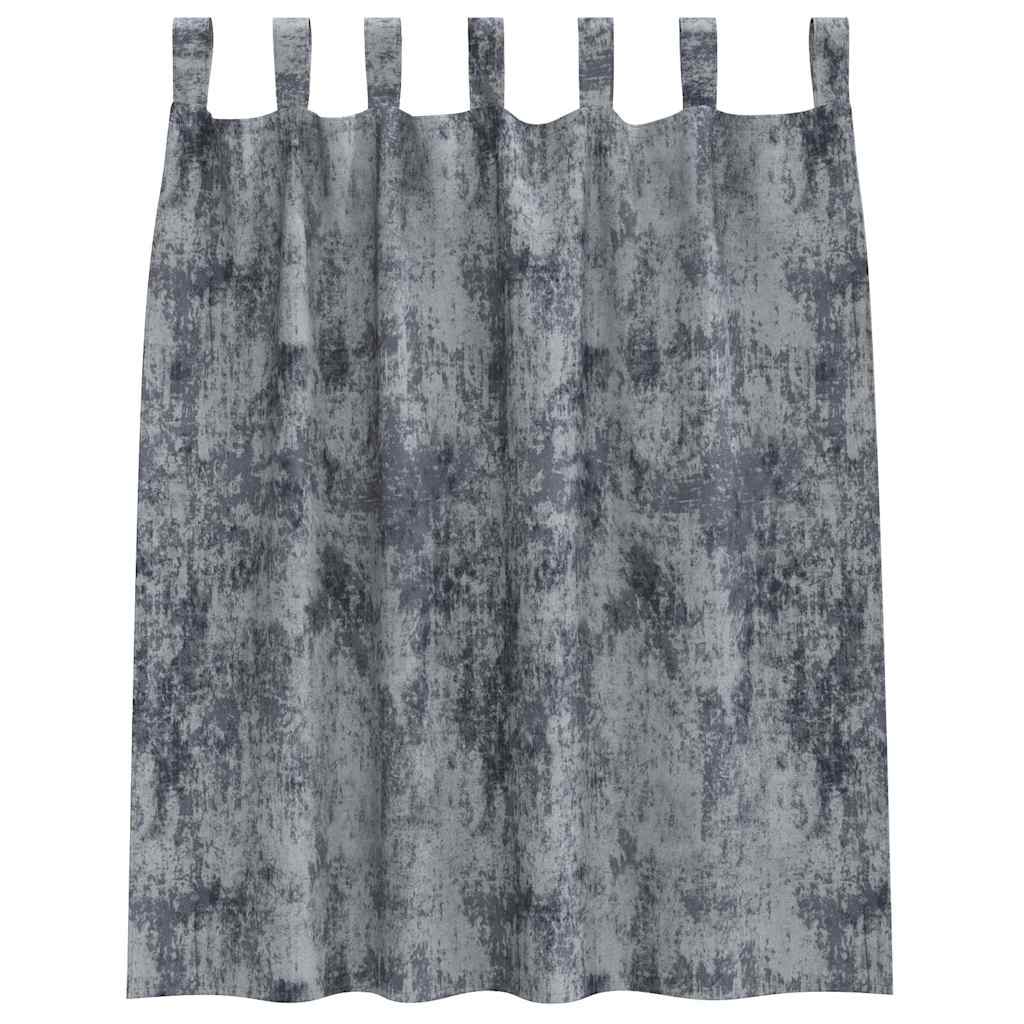 vidaXL Velvet Curtains 2 pcs Silver Grey 140 x 140 cm Velvet