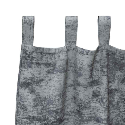 vidaXL Velvet Curtains 2 pcs Silver Grey 175 x 140 cm Velvet