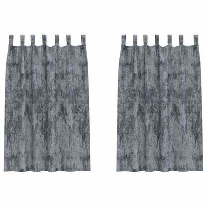 vidaXL Velvet Curtains 2 pcs Silver Grey 175 x 140 cm Velvet