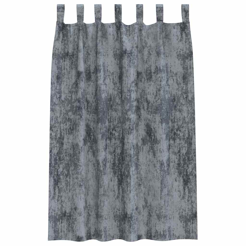 vidaXL Velvet Curtains 2 pcs Silver Grey 175 x 140 cm Velvet