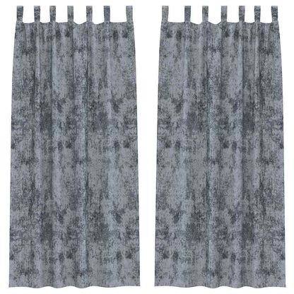 vidaXL Velvet Curtains 2 pcs Silver Grey 225 x 140 cm Velvet