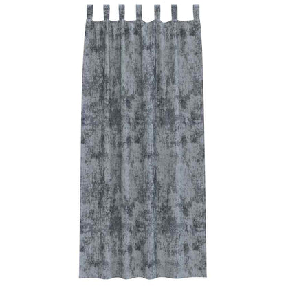 vidaXL Velvet Curtains 2 pcs Silver Grey 245 x 140 cm Velvet