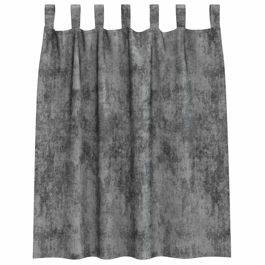 vidaXL Velvet Curtains with Curtains 2 pcs Grey 140 x 140 cm Velvet