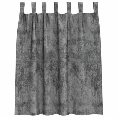 vidaXL Velvet Curtains with Curtains 2 pcs Grey 140 x 140 cm Velvet