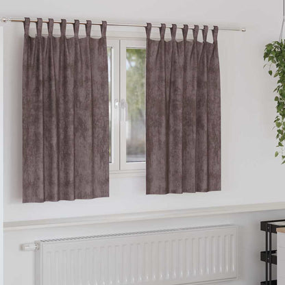 vidaXL Velvet Curtains with Curtains 2 pcs Brown 140 x 140 cm Velvet